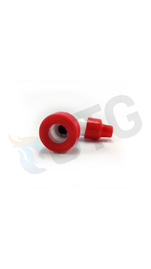 CONECTOR ACODADO Ø6,35 ROJO