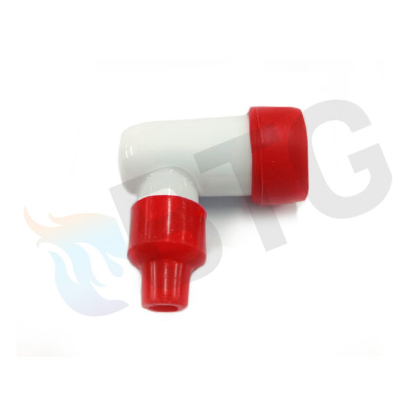 CONECTOR ACODADO Ø6,35 ROJO